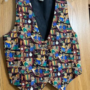 Colorful Teddy Bear Patterned Women's Vest